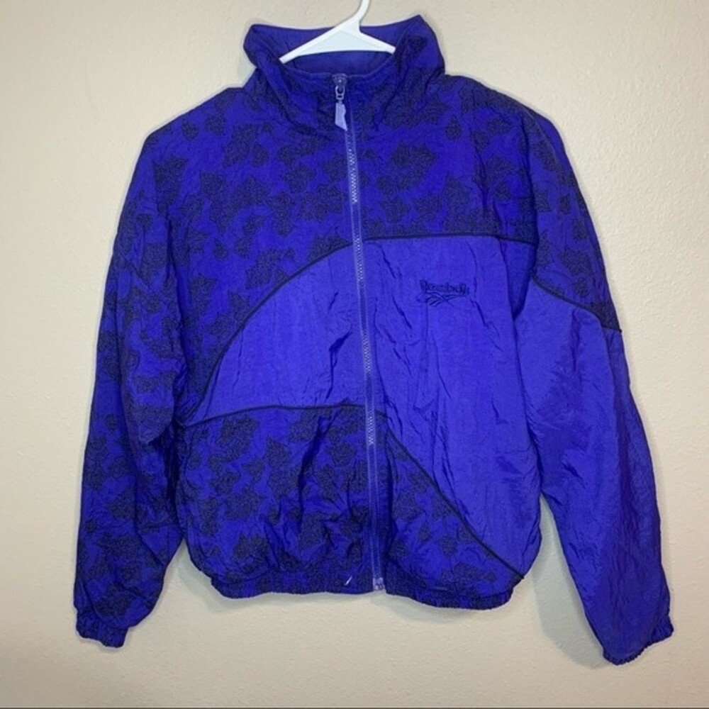 Reebok vintage full zip athletic wind breaker unisex size small